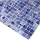 Blue White 12x12 Glossy Uniform Square Glass Mosaic Tile (20 pack, 20 sq ft/case)