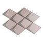 Solace 12x9 Pink Metallic Silver Glass Mosaic Diamond Wall Tile (5 Pack, 3.91 sq ft/case) - Sample