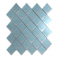 Blue Metallic Silver 12x9 Matte Diamond Glass Mosaic Tile (5 pack, 3.91 sq ft/case)