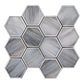 Silver Stormy Gray 9x10 Matte Hexagon Glass Mosaic Tile (5 pack, 3.28 sq ft/case)