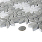 Gray White 11x12 Multi-shaped Polished Marble Mosaic Tile (5 pack, 4.46 sq ft/case) - Sample