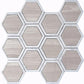 White Beige 12x14 Polished Hexagon Marble Mosaic Tile (5 pack, 5.48 sq ft/case) - Sample