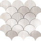 Light Gray 12x12 Polished Semicircular Marble Mosaic Tile (5 pack, 4.83 sq ft/case) - Sample