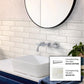White 1x8 Glossy Ceramic Bullnose Tile Trim (10 pack, 0.556 sq ft/case) - Sample