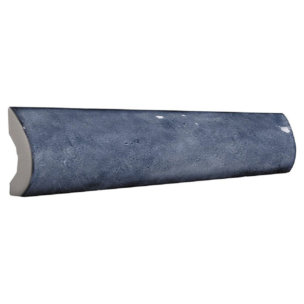 Blue 1x8 Glossy Ceramic Bullnose Tile Trim (10 pack, 0.556 sq ft/case) - Sample