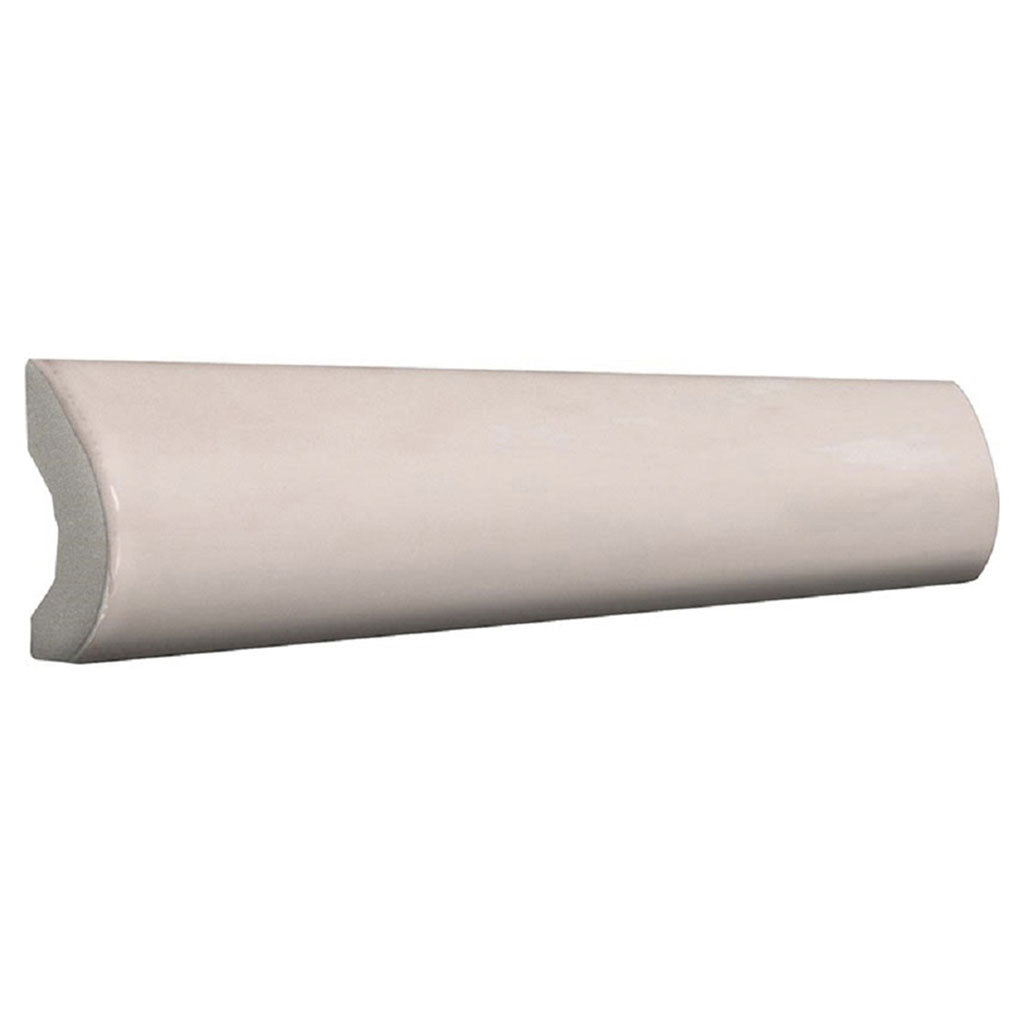 Soft Pink 1x8 Glossy Ceramic Bullnose Tile Trim (10 pack, 0.556 sq ft/case) - Sample
