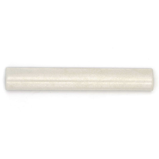 1x8 White Ceramic Pencil Bullnose Tile Trim