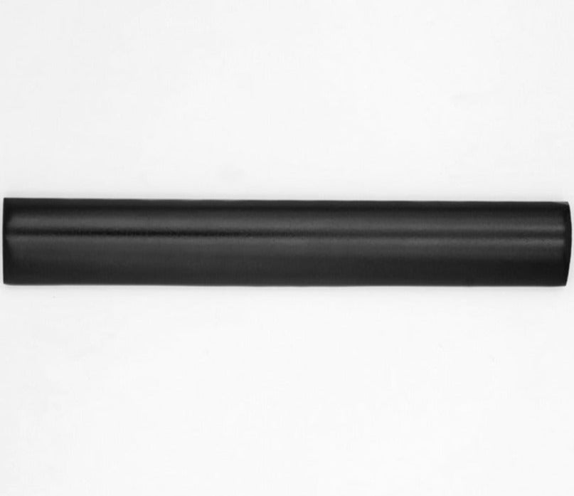 Black 1.25x8 Matte Glossy Ceramic Bullnose Tile Trim (10 pack, 0.667 sq ft/case) - Sample