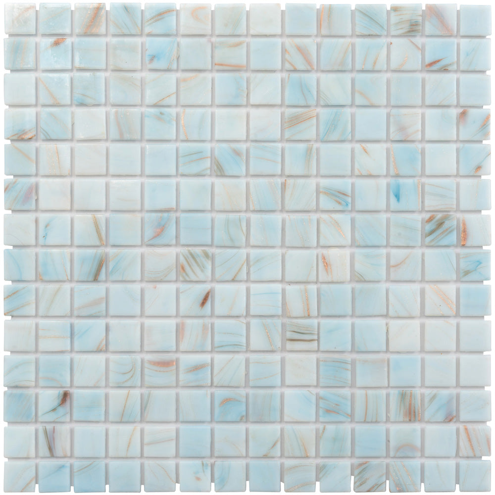 Apollo Tile Celestial Pearl Blue 12-in x 12-in Glossy Glass Uniform Squares Floor and Wall Tile (20-sq. ft/ Carton)