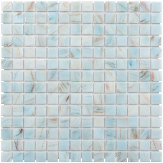 Pastel Blue 12x12 Glossy Uniform Square Glass Mosaic Tile (20 pack, 20 sq ft/case)