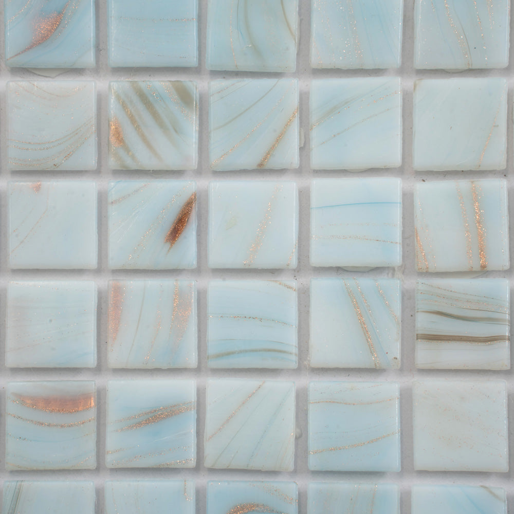 Pastel Blue 12x12 Glossy Uniform Square Glass Mosaic Tile (20 pack, 20 sq ft/case)