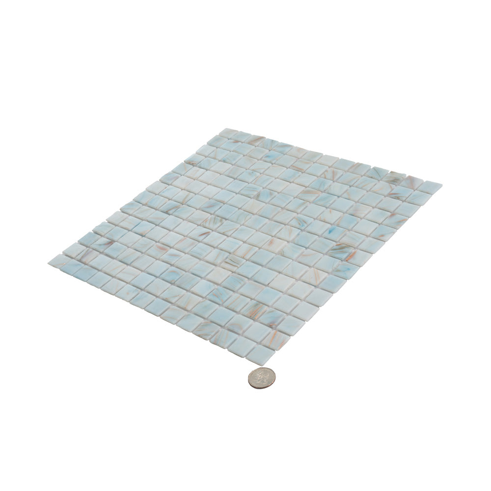 Pastel Blue 12x12 Glossy Uniform Square Glass Mosaic Tile (20 pack, 20 sq ft/case)