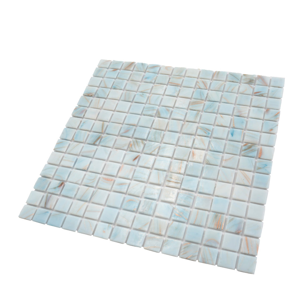 Pastel Blue 12x12 Glossy Uniform Square Glass Mosaic Tile (20 pack, 20 sq ft/case)