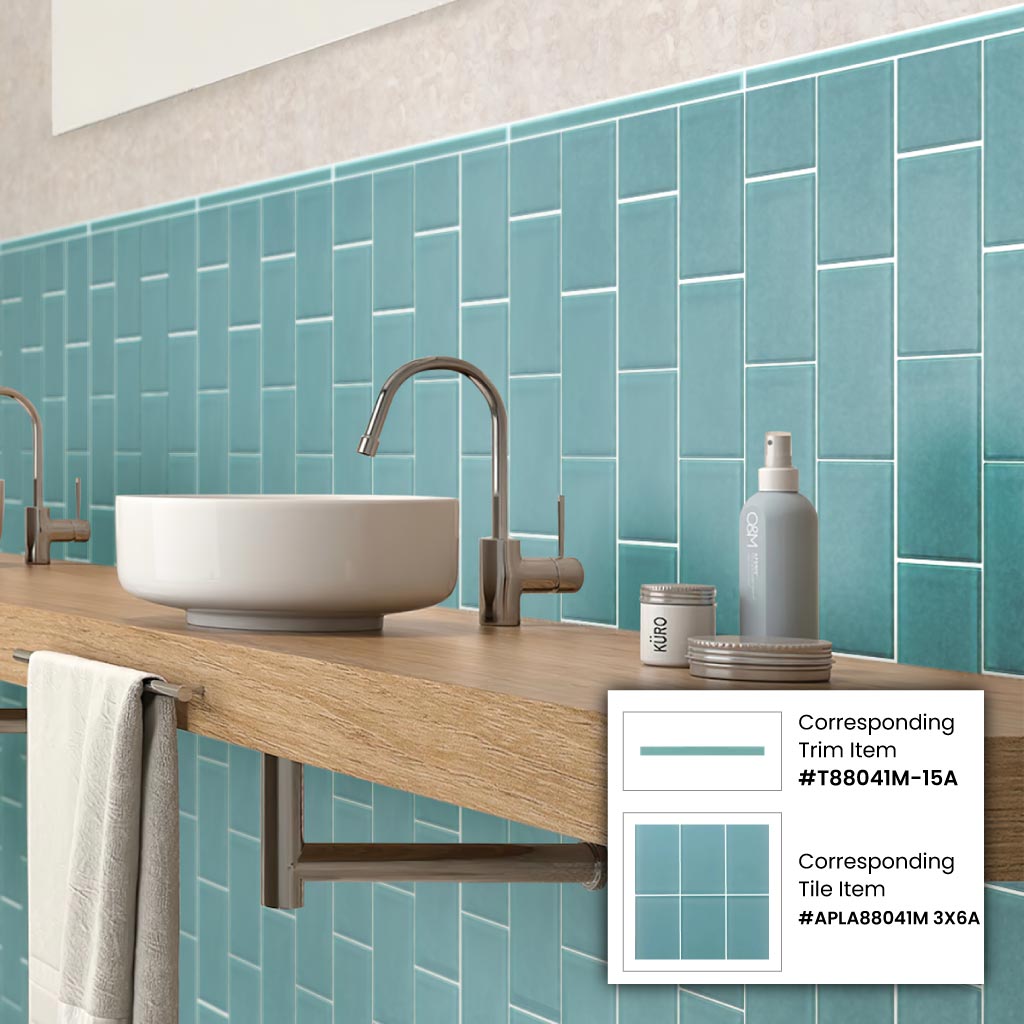 Affordable Sky Blue Glass Tile