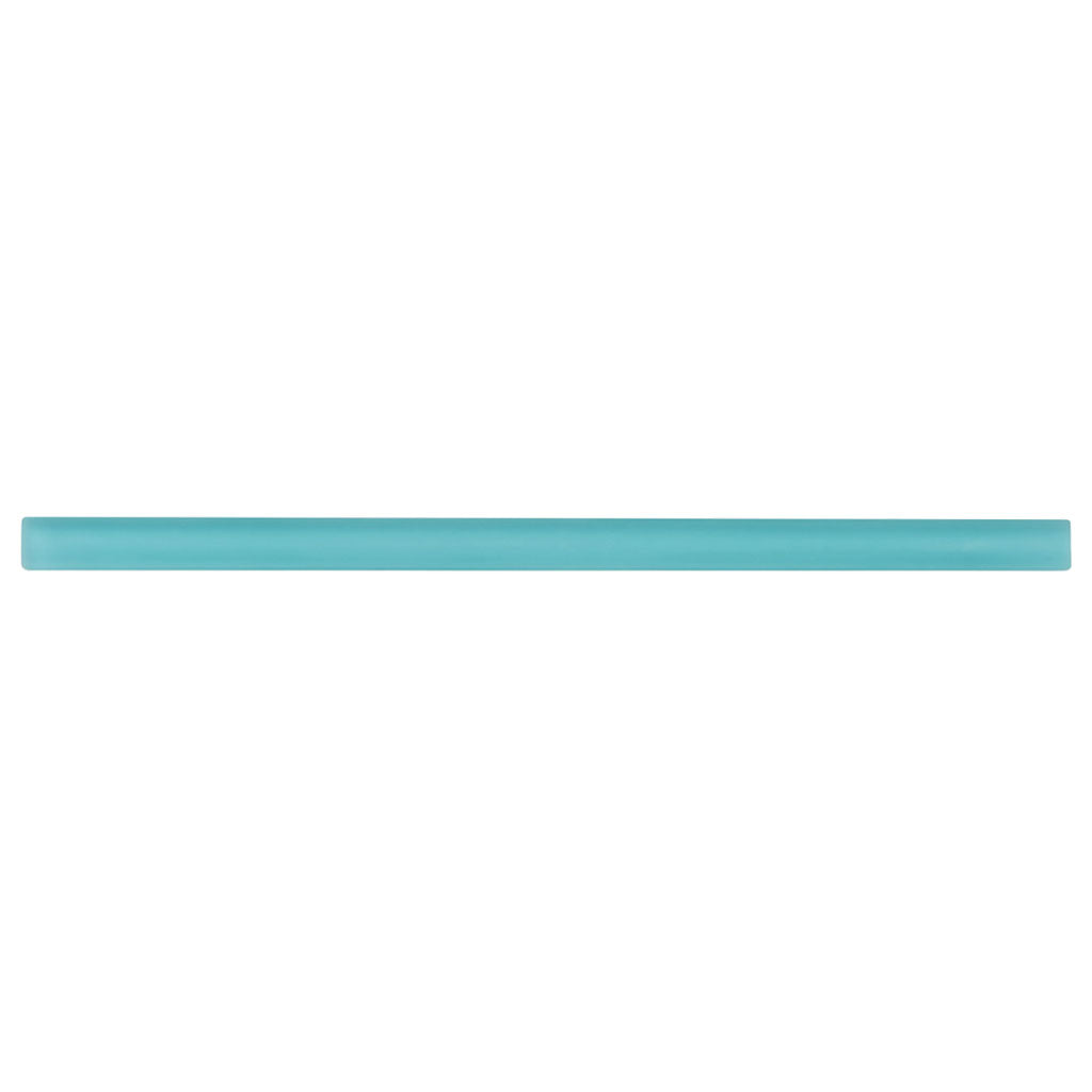 1x12 Sky Blue Glass Matte Tile Trim