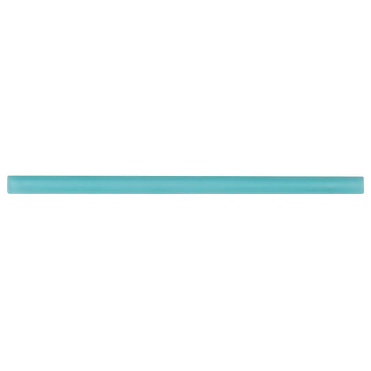 Sky Blue 0.5x12 Matte Glass Pencil Tile Trim (10 pack, 0.5 sq ft/case) - Sample