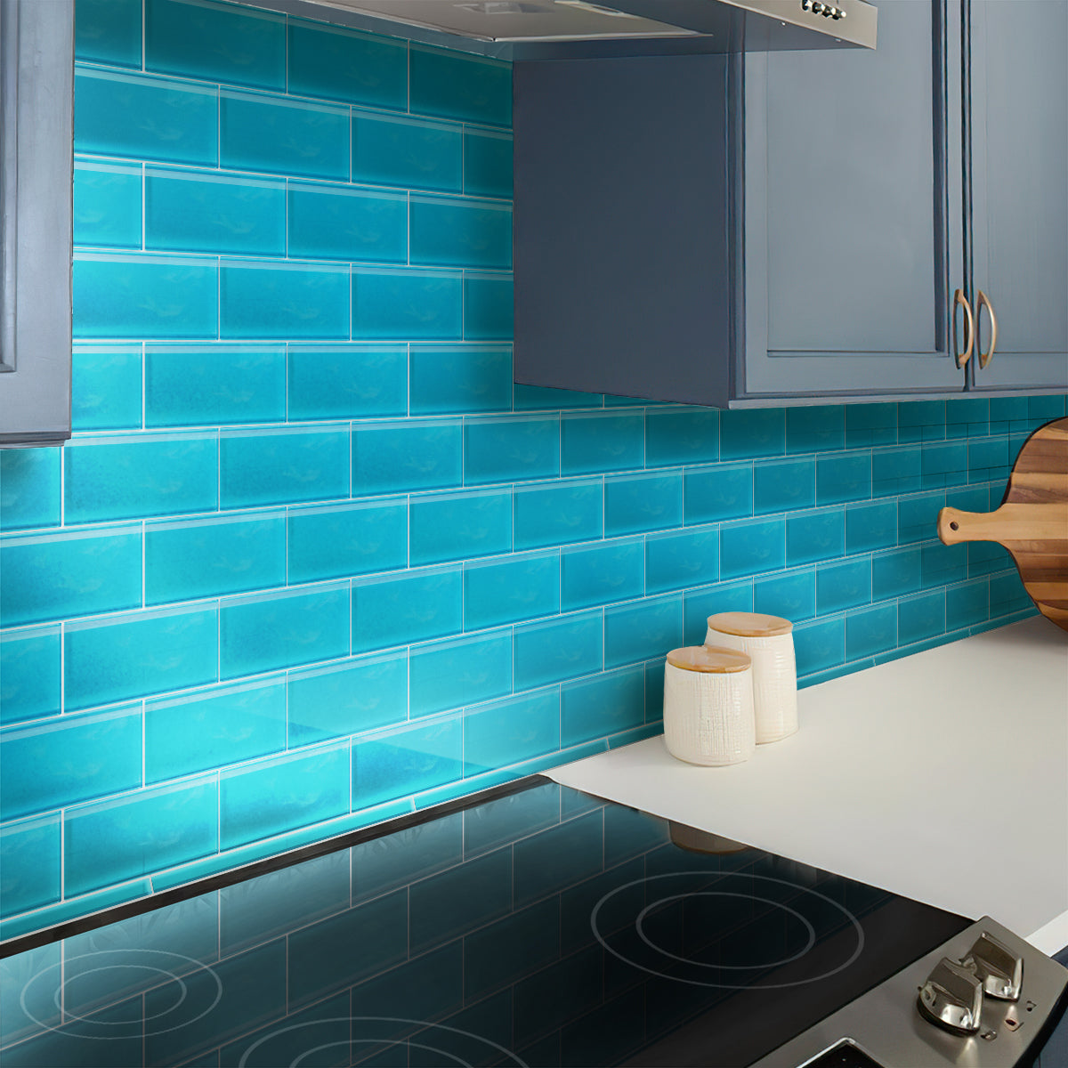 3x6 Sapphire Blue Glass Tile