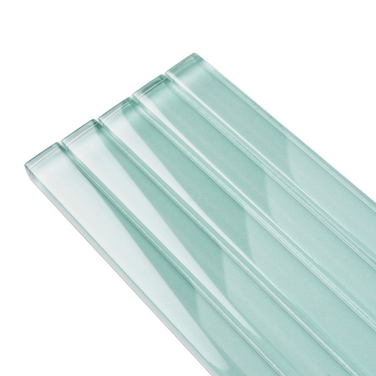 10 pack Blizzard Blue 0.6-in W x 12-in L Glass Glossy Pencil Liner Tile Trim (0.5 Sq ft/case)