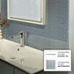 12x12 Stone Blue Penny Round Glass Tile