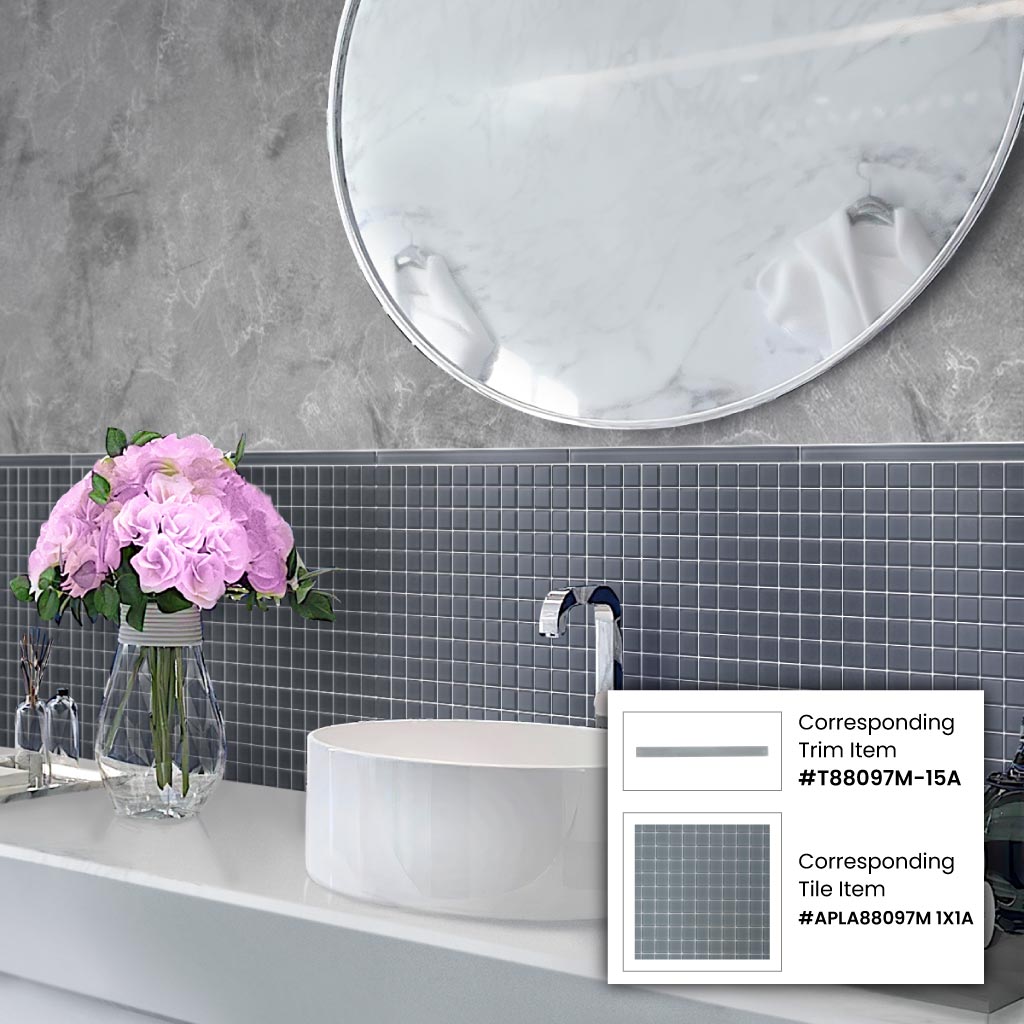 Dark Gray Tile Trim