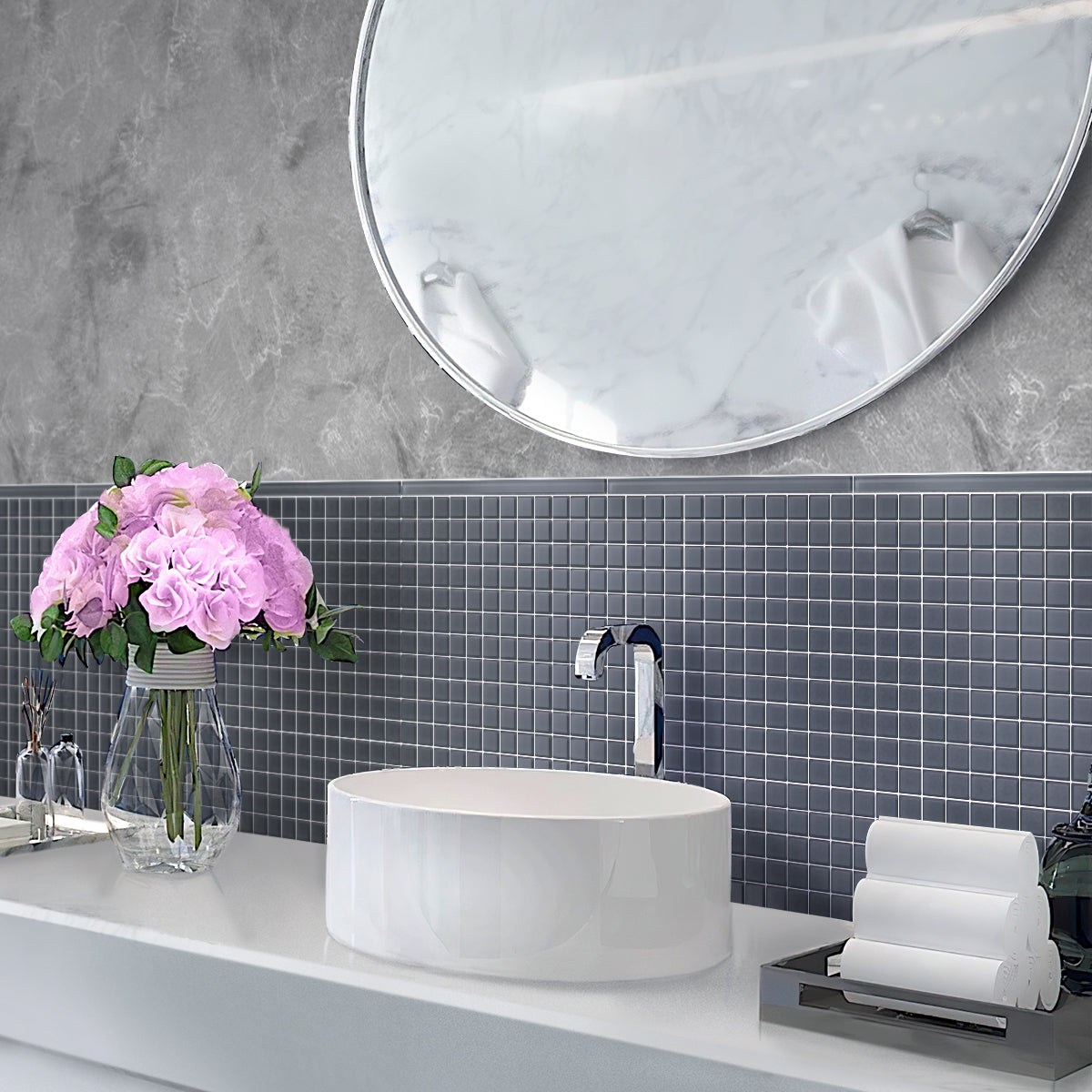 12x12 Coin Gray Matte Tile