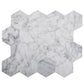 White 9x10 Hexagon Honed Carrara White Peel & Stick Tile (10 pack, 6.41 sq ft/case) - Sample