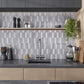Gray 12x12 Honed Brick PVC Peel & Stick Tile (10 pack, 10 sq ft/case)
