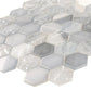 Grey 12x12 Matte Hexagon Glass Mosaic Tile (10 pack, 9.6 sq ft/case) - Sample