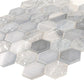 Grey 12x12 Matte Hexagon Glass Mosaic Tile (10 pack, 9.6 sq ft/case)