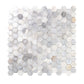 Grey 12x12 Matte Hexagon Glass Mosaic Tile (10 pack, 9.6 sq ft/case)