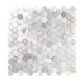 Grey 12x12 Matte Hexagon Glass Mosaic Tile (10 pack, 9.6 sq ft/case) - Sample