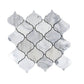 White 11x11 Polished Arabesque Calacatta Mosaic Tile (5 pack, 5.35 sq ft/case) - Sample