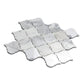White 11x11 Polished Arabesque Calacatta Mosaic Tile (5 pack, 5.35 sq ft/case) - Sample