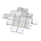White 11x11 Polished Arabesque Calacatta Marble Mosaic Tile (5 pack, 5.35 sq ft/case)