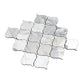 White 11x11 Polished Arabesque Calacatta Mosaic Tile (5 pack, 5.35 sq ft/case) - Sample