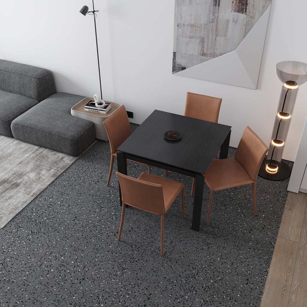 Charcoal Gray 24x24 Matte Square Porcelain Large Format Tile (4