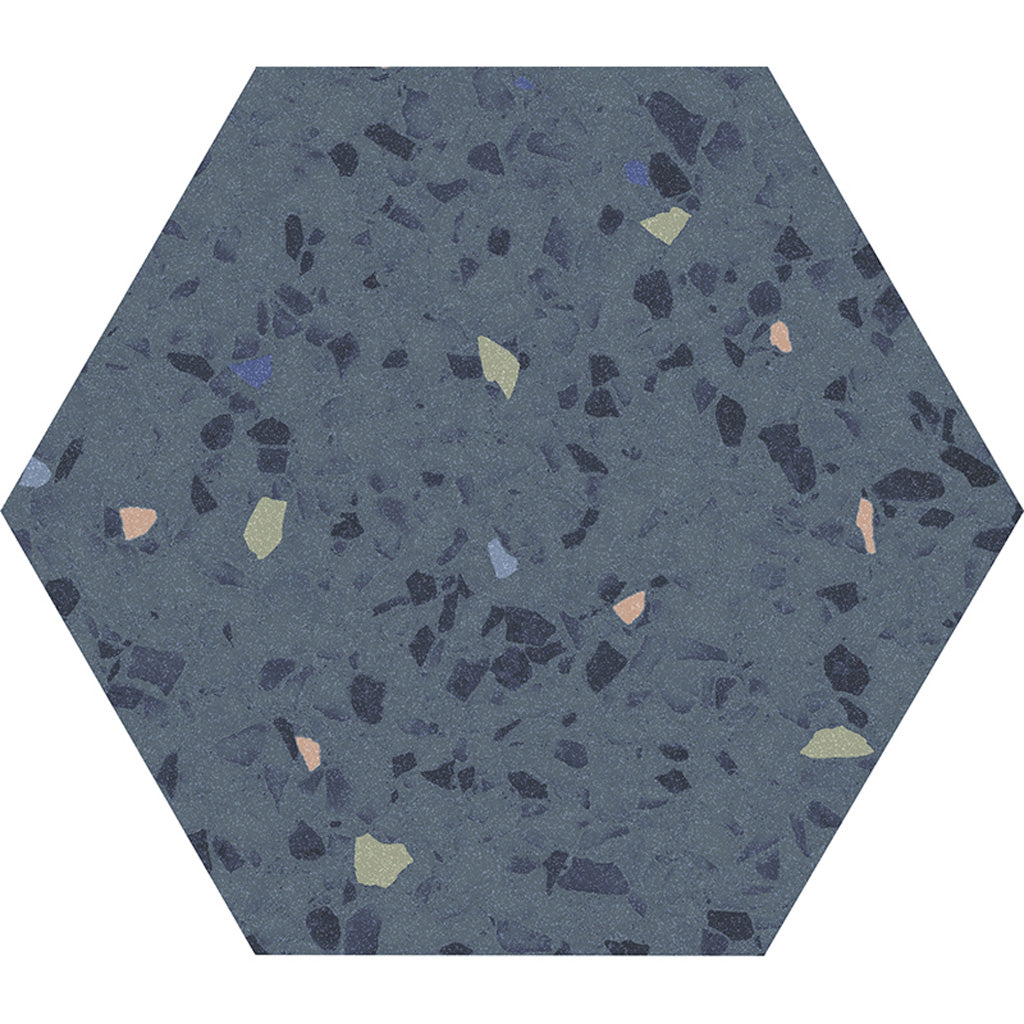 Blue 8x9 Matte Hexagon Porcelain Tile (25 pack, 9.93 sq ft/case)