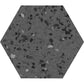 Gray and Black Porcelain Hexagon Tile