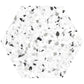25-pack Terra Mia 8.1 in. x 9.25 in. Matte White and Black Porcelain Hexagon Wall and Floor Tile (9.93 sq. ft./case)