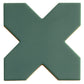 Pure White 7" Star with Sage Green 5" Cross Matte Porcelain (10.62 sq ft/case) - 68 Pack-sample