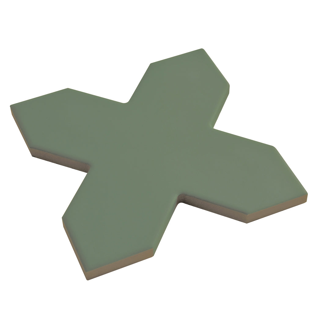 Sage Green 5x5 Matte Cross Porcelain Tile (34 pack, 5.31 sq ft/case) - Sample