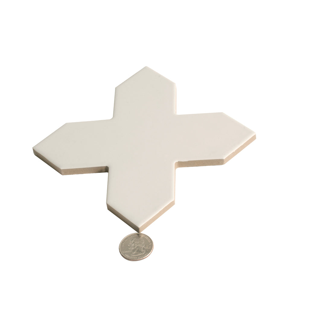 Light Gray 5x5 Matte Cross Porcelain Tile (34 pack, 5.31 sq ft/case) - Sample