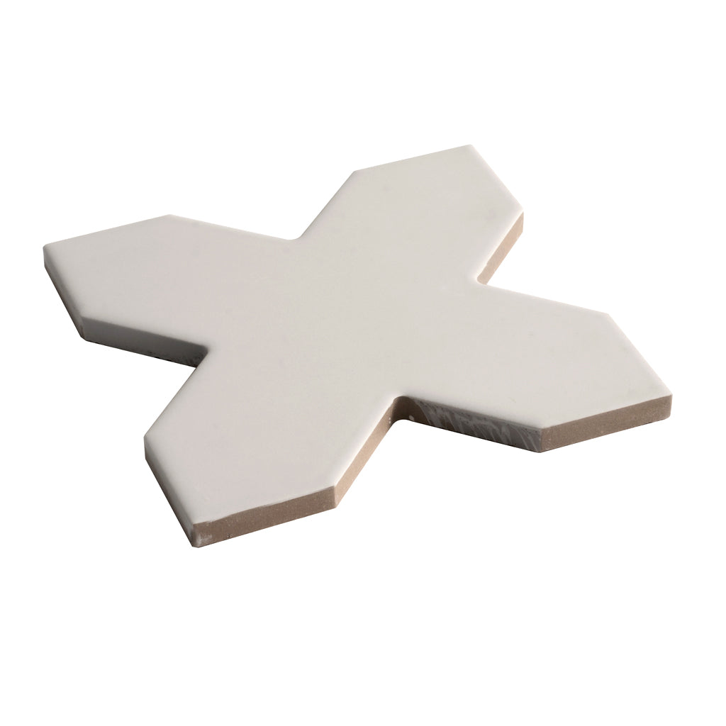Light Gray 5x5 Matte Cross Porcelain Tile (34 pack, 5.31 sq ft/case) - Sample