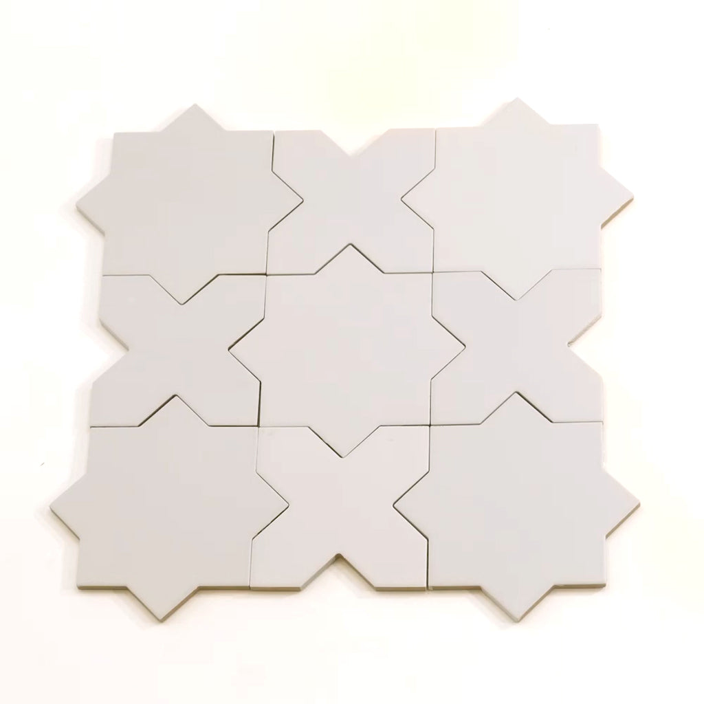 Light Gray 5x5 Matte Cross Porcelain Tile (34 pack, 5.31 sq ft/case) - Sample