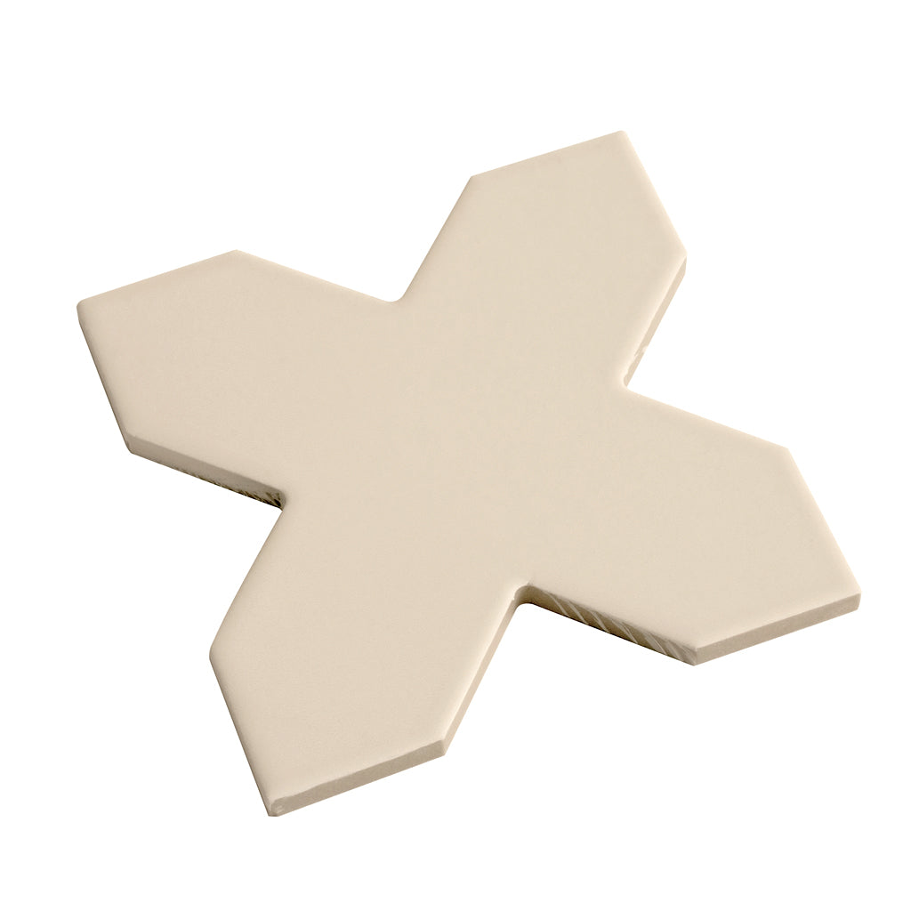 Ecru Taupe 5x5 Matte Cross Porcelain Tile (34 pack, 5.31 sq ft/case)