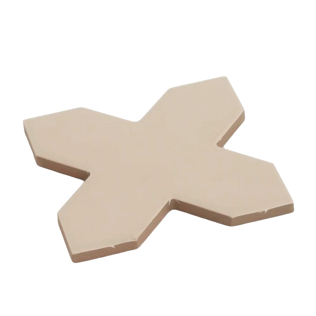 Ecru Taupe 5x5 Matte Cross Porcelain Tile (34 pack, 5.31 sq ft/case)