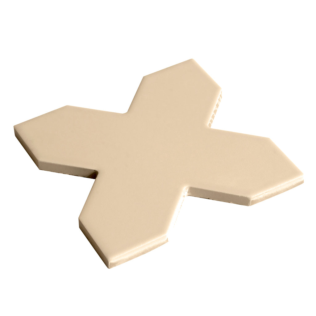 Ecru Taupe 5x5 Matte Cross Porcelain Tile (34 pack, 5.31 sq ft/case)