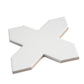 Graphite Black 7" Star with Pure White 5" Cross Matte Porcelain (10.62 sq ft/case) - 68 Pack-sample