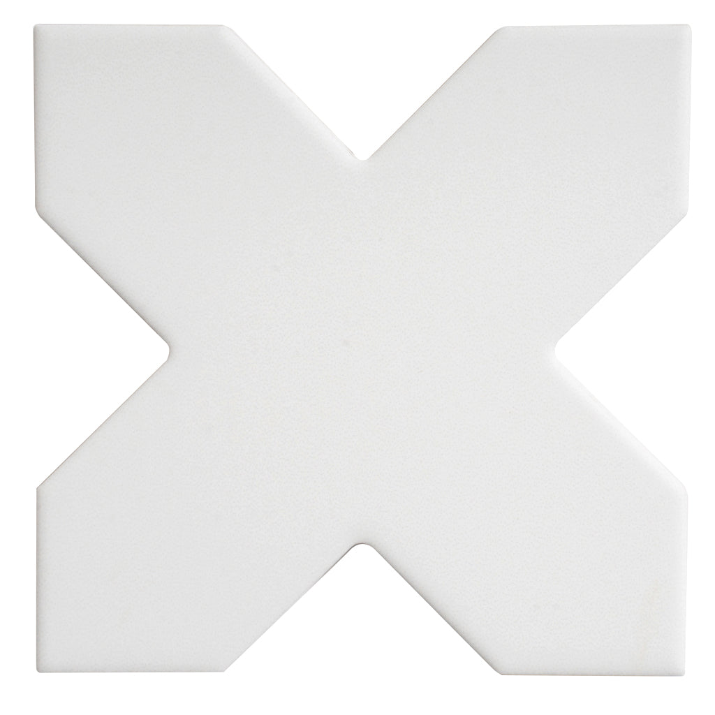 Pure White 5x5 Matte Cross Porcelain Tile (34 pack, 5.31 sq ft/case) - Sample