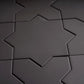 Graphite Black 7x7 Matte Star Porcelain Tile (34 pack, 5.31 sq ft/case) - Sample